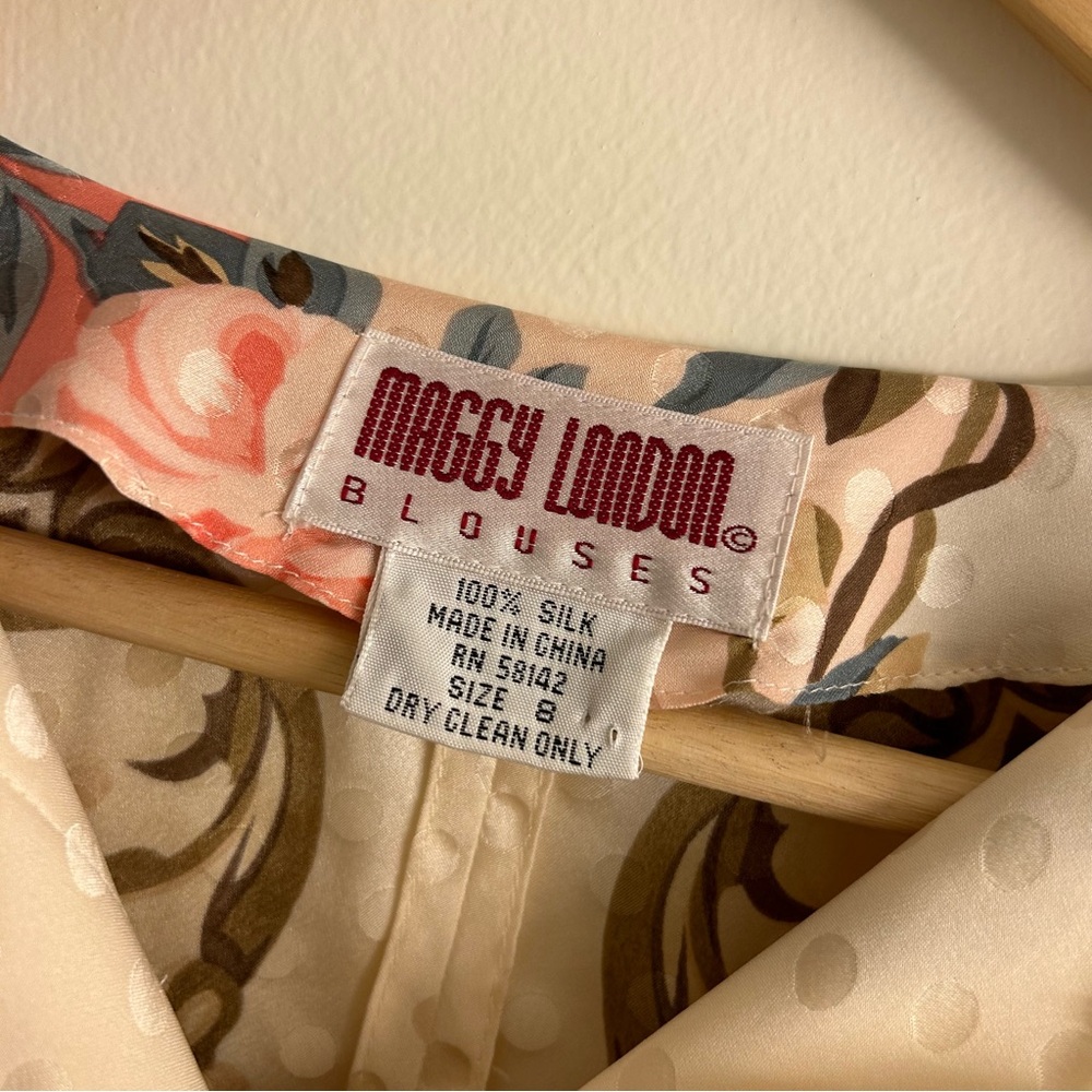 NWT Maggy London Vintage Silk Blouse - Picture 11 of 12